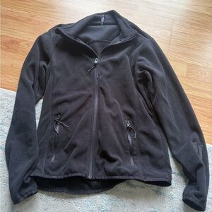 Black Fleece Zip-Front Women's Jacket